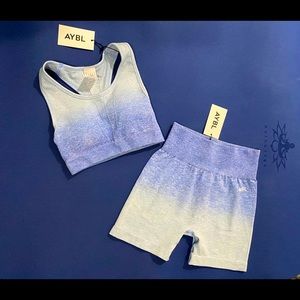 AYBL ombré pulse workout top and bottom